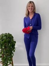 Load and play video in Gallery viewer, Women's Blue Pajama Set