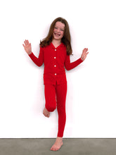 Load image into Gallery viewer, Kid's Red Pajama Set