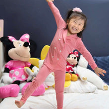 Load image into Gallery viewer, Kid&#39;s Blush Beauty Pink Double-Breasted Pajama Set
